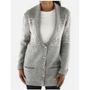 The North Face Cardigan Sweater Fair‎ Isle Shawl Collar Womens Size Large